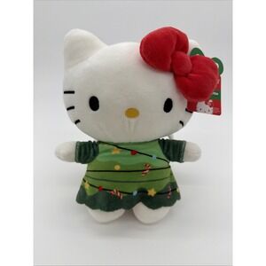 HELLO KITTY HOLIDAY CHRISTMAS TREE OUTFIT 9" Soft Plush Stuffed‎ Toy - NWT